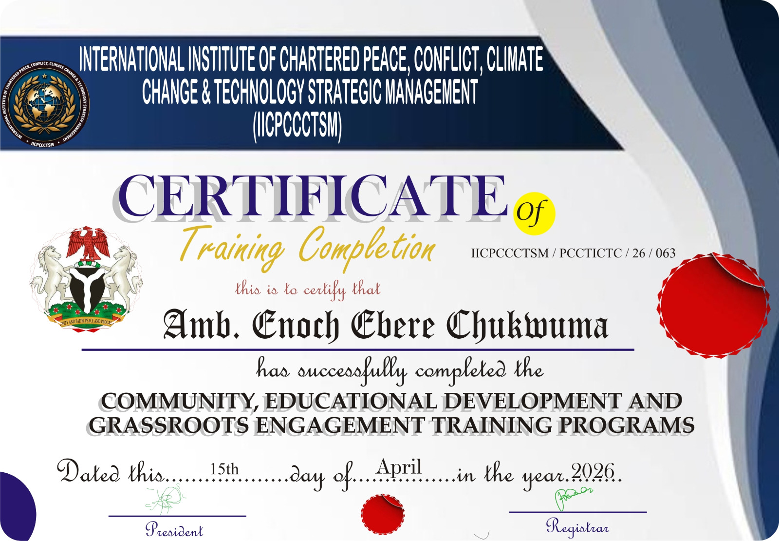 IICPCCCTSM Training Session